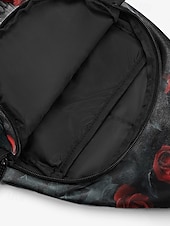 tanie Torby-Męskie Torba przez ramię Saszetka na klatkę piersiową Torba na ramię Poliester Na zewnątrz Halloween Codzienne Zamek Nadruk Duża pojemność Lekki Multi Carry Czaszka Czarny / Złoty Czarny / Czerwony