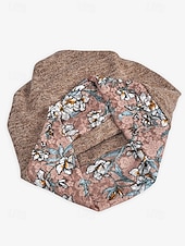 baratos Chapéus Femininos-gorro feminino com estampa floral, boné elástico e macio para uso casual, atividades ao ar livre e cobertura para cabeça para quimioterapia