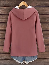 olcso Humor és idézetek Csúcs-Női Pulóver Hoodie pulóver Grafika Szöveg Alkalmi Comfrt Hosszú ujj Kapucni Hosszú felsők Utca Hétköznapi Nyomtatott Arcpír rózsaszín Medence Szürke Ősz Tél