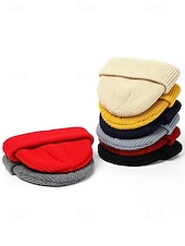 olcso Férfi kalapok-Férfi kötött sapka - puha és kényelmes, bordázott kialakítás, ideális téli és karácsonyi ajándéknak