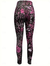 economico Stampa Floreale-Per donna Pantaloni Eleganti Leggings Leggings comodi Vacanza Vintage Streetwear Lunghezza intera Naturale Floreale Grafico Elastico in vita Stampato Comodo All&#039;aperto Confortevole Elasticizzato