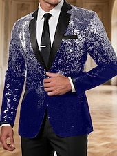 رجالي سترة عمل حفلة كوكتيل حفلة الزفاف موضة كاجوال الربيع الخريف بوليستر تدريجي ترتر جيب مريح صدر فردي سترة رياضية أزرق أرجواني ذهبي أخضر رخيصةأون سترات كلاسيكية للرجال-رجالي سترة عمل حفلة كوكتيل حفلة الزفاف موضة كاجوال الربيع الخريف بوليستر تدريجي ترتر جيب مريح صدر فردي سترة رياضية أزرق أرجواني ذهبي أخضر