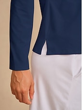 ieftine Colecția de designer-Pentru femei Tricou POLO Bleumarin Manșon Lung Topuri Vestimenta Golf Doamnelor Haine Ținute Poartă Îmbrăcăminte