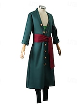 abordables Disfraces de anime-Aventurero del océano Swordsman Pirata del Sombrero de Paja Animé Traje de cosplay Accesorios Trajes De Cosplay Víspera de Todos los Santos Carnaval Disfraz Para Chico Niños Adulto