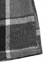billiga Väst-Dam Väst Bekväm Ficka Klassisk Ledigt Rutig Semester Gata Ledigt Utekväll Lång Nedvikt Normal Ärmlös Ytterkläder Ljusgrå Höst Vinter