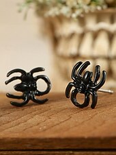 お買い得  ハロウィンアクセサリー-女性用ハロウィンスパイダー＆コウモリドロップイヤリング - コスチュームパーティー、コスプレ、ナイトウェアに最適なゴシックパンク合金製ダングルジュエリー