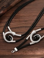 Χαμηλού Κόστους Γυναικείο Κολιέ-Γυναικείο σετ κοσμημάτων με μποέμ μοτίβο και στροβιλισμό, κολιέ και βραχιόλι με τιρκουάζ σχέδια σε κομψό χρυσό και ασημί, ιδανικό για πάρτι, γάμους και δώρα