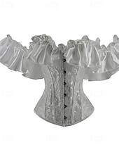 Χαμηλού Κόστους Κορσέδες-Γυναικεία Κορσέδες Shapewear Μέσης Cincher Διαμορφωτικός Ρουχισμός Σέξι κορσέ Σέξι Γλυκός Μονόχρωμες Σουρωτά Εξώπλατο Διακοπές Δρόμος Ημερομηνία Αμάνικο Κορσές Μαύρο Λευκό Μπεζ Άνοιξη Φθινόπωρο