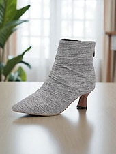 levne Kotníkové boty-Dámské Boty Slouchy boty Práce Denní Kotníkové boty Booties Zip Nízký tenký Palec do špičky Elegantní Módní Umělá kůže Zip Matná černá Zářivě černý Bordó