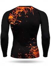 Недорогие Футболки и майки для бега-Муж. Футболка для бега Спортивная рубашка Фитнес-рубашка Рубашка тренировки Беговой верх Длинный рукав Футболка Футболка Лето Весна Осень Зима Абстракция UPF 50 Устойчивость к УФ УПФ 50+ Мягкий