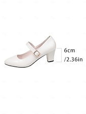 economico Scarpe Mary Jane-décolleté Mary Jane nere classiche da donna anni '50 con cinturino alla caviglia, eleganti scarpe con tacco a blocco per ufficio, feste e uso quotidiano