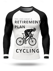abordables Maillots pour hommes-Homme Maillot de cyclisme Maillot de descente Géométrique Lettres &amp; Chiffres manche longue Cyclisme Maillot Top avec 3 poches arrière Séchage Rapide Doux Confortable Évacuation de l&#039;Humidité Des