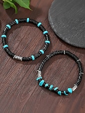 billige Menns smykker-Armbåndssett med natursteinperler til menn, bohemsk lagdelt stretcharmbåndsmykke til fritidsbruk, fester og gaver