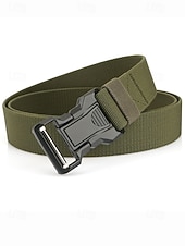 abordables Ceintures pour hommes-Ceinture tactique en nylon élastique pour homme avec boucle à dégagement rapide, ceinture en sangle réglable de style militaire pour la randonnée en plein air, le travail et le port quotidien