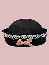 tanie Kapelusze damskie-Damska czapka marynarska z napisem z kryształków, stylowa czapka do strojów K-pop, na bal maskowy i jako dodatek do kostiumów scenicznych