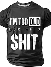 voordelige Grappige T-shirts voor mannen-Voor heren Grappig jargon T-shirt Korte mouw T-shirt 3D-afdrukken Strakke ronde hals Overhemd Modieus Dagelijks Straat Dagelijks Zwart Rood blauw Zomer Lente Kleding S M L XL XXL XXXL