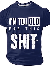 voordelige Grappige T-shirts voor mannen-Voor heren Grappig jargon T-shirt Korte mouw T-shirt 3D-afdrukken Strakke ronde hals Overhemd Modieus Dagelijks Straat Dagelijks Zwart Rood blauw Zomer Lente Kleding S M L XL XXL XXXL