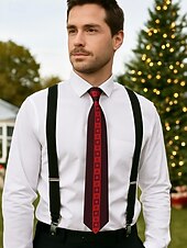 preiswerte Hochzeit ACC-Herren-Krawatte aus Polyester mit klassischem Muster, schmale formelle Krawatte in mehreren Farben, Weihnachtsgeschenk-Accessoire für Hochzeiten, Geschäfts- und Feiertagspartys