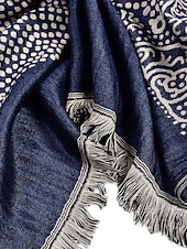 billige Slips og sløyfe for menn-Herreskjerf i bomull med etnisk paisleymønster, mykt og lett sjal, julegave til ham, fritids- og høytidsklær