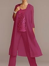 economico impacchi della madre-Shrug in Chiffon a Manica Trequarti Cappotto per Festa Sera Madre della Sposa Invitati al Matrimonio Semplice Wrap Nuziale in Colore Puro per impressionare