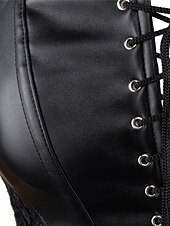 billige Korsetter-Dame Korsett Shapewear Midje Cincher Formet Bekledning Sexy korsett Sexy Søt Ren farge Lapper Snørehull Skjørt Feriereise Daglig Seng Ermeløs Korsett Svart Rød Vår Høst Skreddersydd