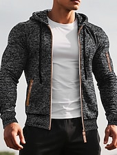 preiswerte Lässige Jacken-Herren Freizeitjacke Pullover Mantel Urlaub Täglich Warm Tasche Herbst Winter Einfach Mode Klassisch Mit Kapuze Regulär Schwarz Marineblau Blau Dunkelgray Jacken