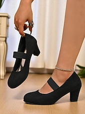 abordables Block Heels-Escarpins Mary Jane à talon carré et imprimé léopard pour femme – style rétro années 70, avec bride élastique, pour un look streetwear quotidien et décontracté au bureau.