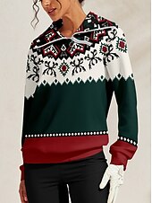 Women's Golf Pullover Sweatshirt Green Long Sleeve Top Ladies Golf Attire Clothes Outfits Wear Apparel cheap Women's Golf Clothing-Women's Golf Pullover Sweatshirt Green Long Sleeve Top Ladies Golf Attire Clothes Outfits Wear Apparel