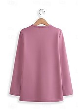  Per donna Set da due pezzi Tuta Set di Pantaloni Manica Lunga Manica a Vescovo Girocollo Grafico Lettera Stampato Elegante Caldo Moda Casuale Quotidiano All'aperto Blu Rosa Grigio Autunno Vestibilit