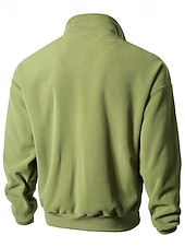 economico Giubbotti Casual-Per uomo Giacca Invernale Giacca in Pile Giacca Casual Vacanza Quotidiano Calore Termico Tasca Pile Autunno Inverno Semplice Moda Streetwear Collo alla coreana Regolare Nero Cachi Verde militare