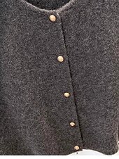 ieftine Veste din Tricot-Pentru femei Pulover Vestă pulover Șic Stradă Casual Culoare solidă Stil Nautic Nasturi Tricotat Fără manșon Topuri obișnuite Tricotat Zilnic Concediu Sfârșit de săptămână Negru Caisă Toamnă Iarnă