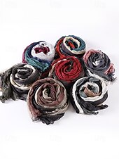 economico Accessori di Natale-sciarpa plissettata multicolore da uomo: morbida ed elegante, perfetta per la moda invernale e come regalo di Natale