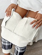 halpa Taide ja muotoilu painatus-Naisten fleecevuoratut leggingsit Fleece-housut Leggingsit Loma Muoti Katutyyli Täyspitkä Korka vyötärö Skottiruutukuvio Tulostus Korkea leikkaus Mukava Pehmeä Elastinen Päivittäin Koti Loma Musta