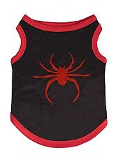 preiswerte Hundebekleidung &amp; Zubehör-1 Stück Halloween-Spinnen-Haustierwesten | Polyester | atmungsaktiv, flohsicher | Hunde- und Katzenhemden | drinnen/draußen | Hoodie-Stil