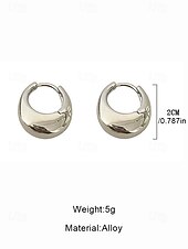 levne Dámská náušnice-Dámské mohutné kruhové náušnice - klasické pozlacené stříbrné kulaté náušnice, minimalistické šperky pro každodenní nošení, do práce a na večírky