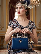 Women's Burgundy Patent Leather Evening Handbag with Gold Handle, Vintage Gatsby Style Purse for Cocktail Parties, Weddings and Formal Events cheap Clutches & Evening Bags-Women's Burgundy Patent Leather Evening Handbag with Gold Handle, Vintage Gatsby Style Purse for Cocktail Parties, Weddings and Formal Events