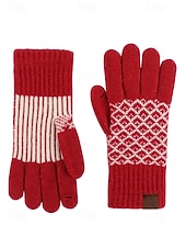 abordables Accessoires de Noël-gants d&#039;hiver tricotés pour femmes avec fonction écran tactile, mitaines en laine chaudes en plusieurs couleurs, cadeau de Noël pour l&#039;extérieur, vêtements décontractés et de vacances