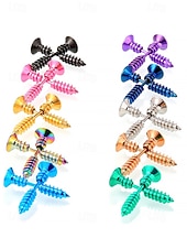 お買い得  ファッションアクセサリー-女性用ハロウィンステンレススチール製スクリューイヤリング - コスチュームパーティーやコスプレに最適なパンクゴシックスタッドジュエリー