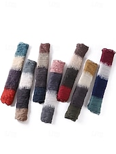 economico Accessori di Natale-sciarpa plissettata multicolore da uomo: morbida ed elegante, perfetta per la moda invernale e come regalo di Natale