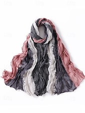 economico Accessori di Natale-sciarpa plissettata multicolore da uomo: morbida ed elegante, perfetta per la moda invernale e come regalo di Natale