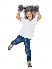 Недорогие Аксессуары на Хэллоуин-мужская шапка с волчьими ушками на Хэллоуин – пушистая полиэстеровая плюшевая шапка для костюмированной вечеринки, вечеринки и зимнего ношения