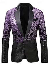 رجالي سترة عمل حفلة كوكتيل حفلة الزفاف موضة كاجوال الربيع الخريف بوليستر تدريجي ترتر جيب مريح صدر فردي سترة رياضية أزرق أرجواني ذهبي أخضر رخيصةأون سترات كلاسيكية للرجال-رجالي سترة عمل حفلة كوكتيل حفلة الزفاف موضة كاجوال الربيع الخريف بوليستر تدريجي ترتر جيب مريح صدر فردي سترة رياضية أزرق أرجواني ذهبي أخضر