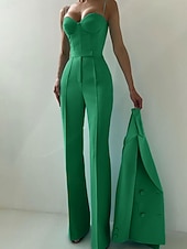 preiswerte Damenanzüge-Damen 3-teilige Anzüge Formell Hochzeitsgast Formeller Abend Elegant Minimalistisch Langarm Knöchellänge Peak Revers Doppelreihig