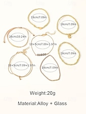 cheap Women&#039;s Bracelet-Women&#039;s Bohemian Beaded Layered Bracelet Set – Gold and Brown Multi-Strand Bangles with Heart &amp; Charm Accents, Fashion Jewelry for Parties, Festivals and Everyday Wear