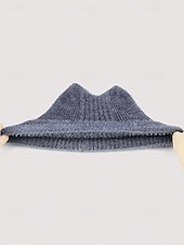 Недорогие Женские шляпы-Женская пушистая вязаная шапка с кошачьими ушками, милая зимняя теплая шапка с вышивкой черного кота, стильный рождественский подарок для девочек и женщин