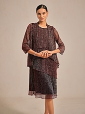  Dam Axelryckningar Plisserad Volang Glitter Elegant party Stylish Skorstenskrage Vanliga toppar Kvällsfest Bröllopsgäst Vin Sommar Vår Höst