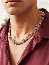 Недорогие Мужские украшения-мужское рождественское ожерелье с камнями из сплава и циркония, разных цветов, идеально подходит для праздничного образа и в качестве подарка