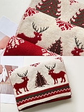 preiswerte Schals für Damen-Damen Schal Gestrickt Polyester Weihnachtsbaum Weihnachtsmuster Weihnachten Mode Freizeit