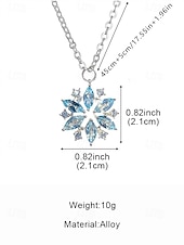 voordelige Dames ketting-dames sneeuwvlok hanger ketting met blauwe kristallen, elegante winter sieraden voor kerstfeestjes en vakantiecadeaus