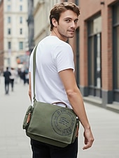 levne Pánské tašky-Pánská plátěná taška přes rameno s velkou kapacitou, vintage crossbody brašna na notebook, knihy a cestování